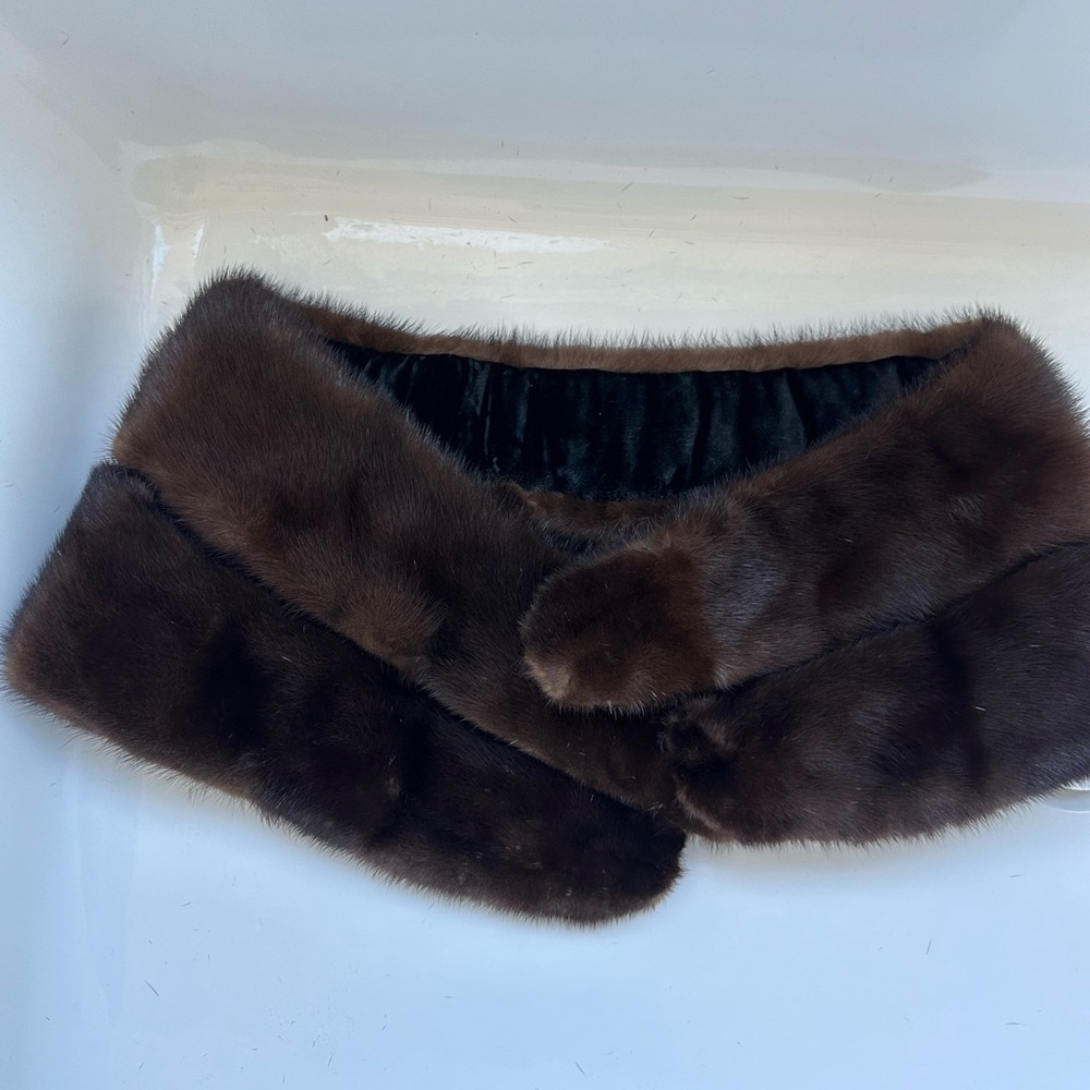 Vintage Real Mink Fur Stole Collar Scarf/ collar